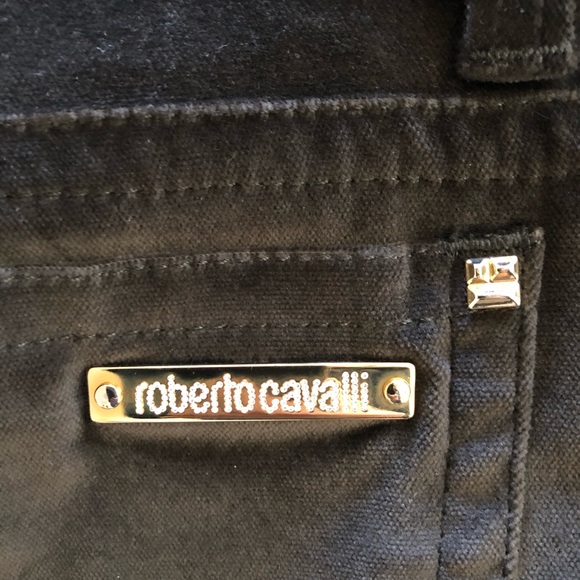 ⭐️Roberto Cavalli⭐️Velvet Straight Leg Italian Designer Velvet Jeans Wo's sz 8 - Picture 5 of 11